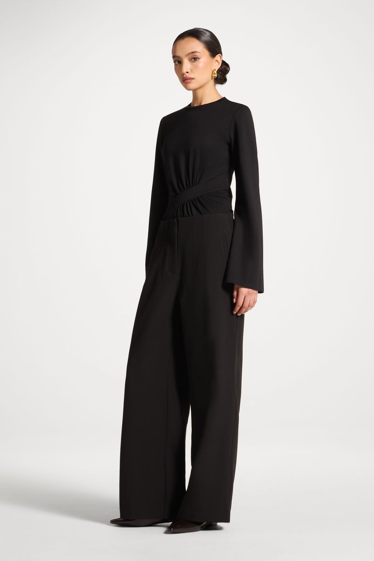 Classic Wide Leg Pants - Black