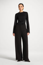 Classic Wide Leg Pants - Black