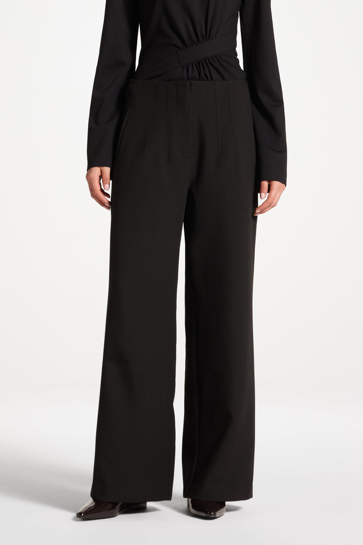 Classic Wide Leg Pants - Black