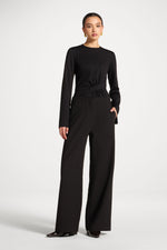 Classic Wide Leg Pants - Black