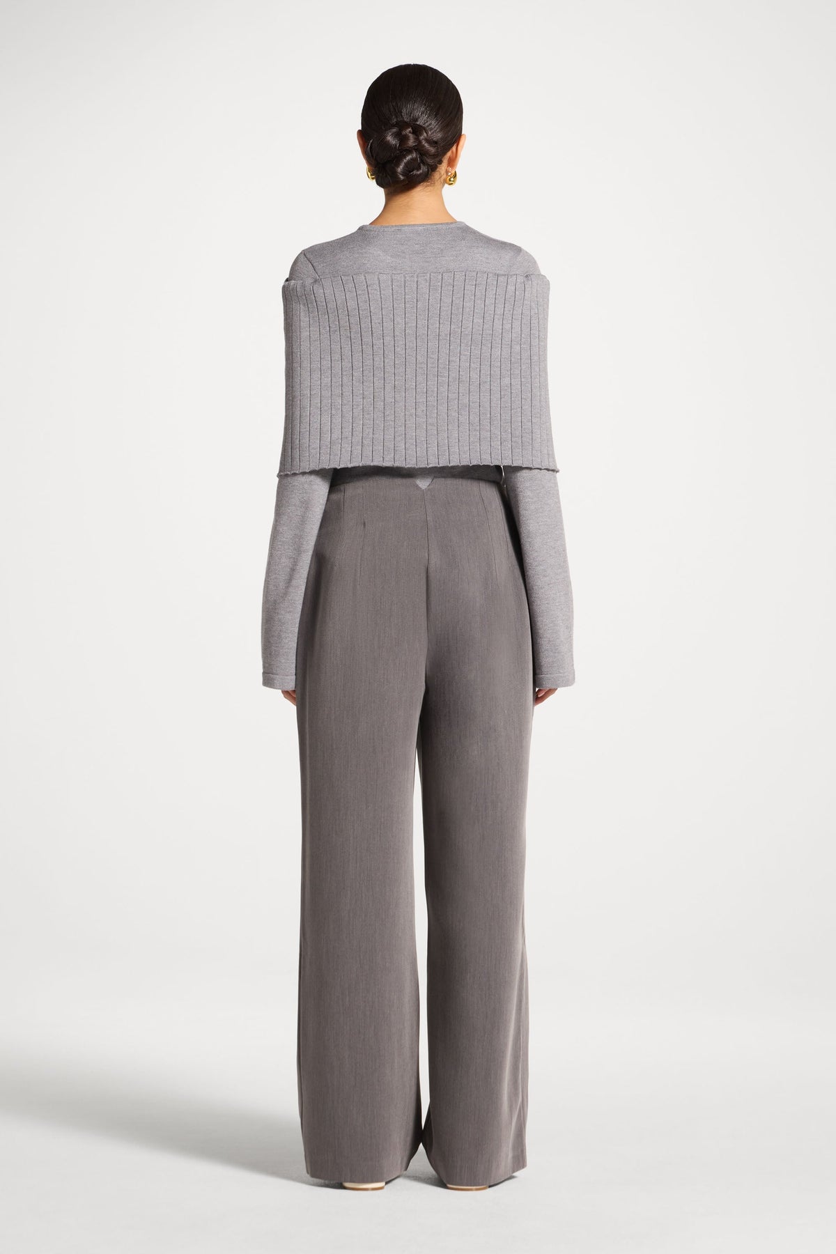 Classic Wide Leg Pants - Charcoal
