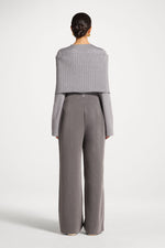Classic Wide Leg Pants - Charcoal