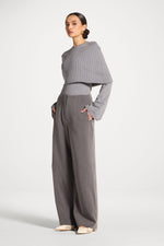 Classic Wide Leg Pants - Charcoal