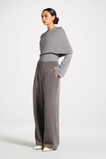 Classic Wide Leg Pants - Charcoal