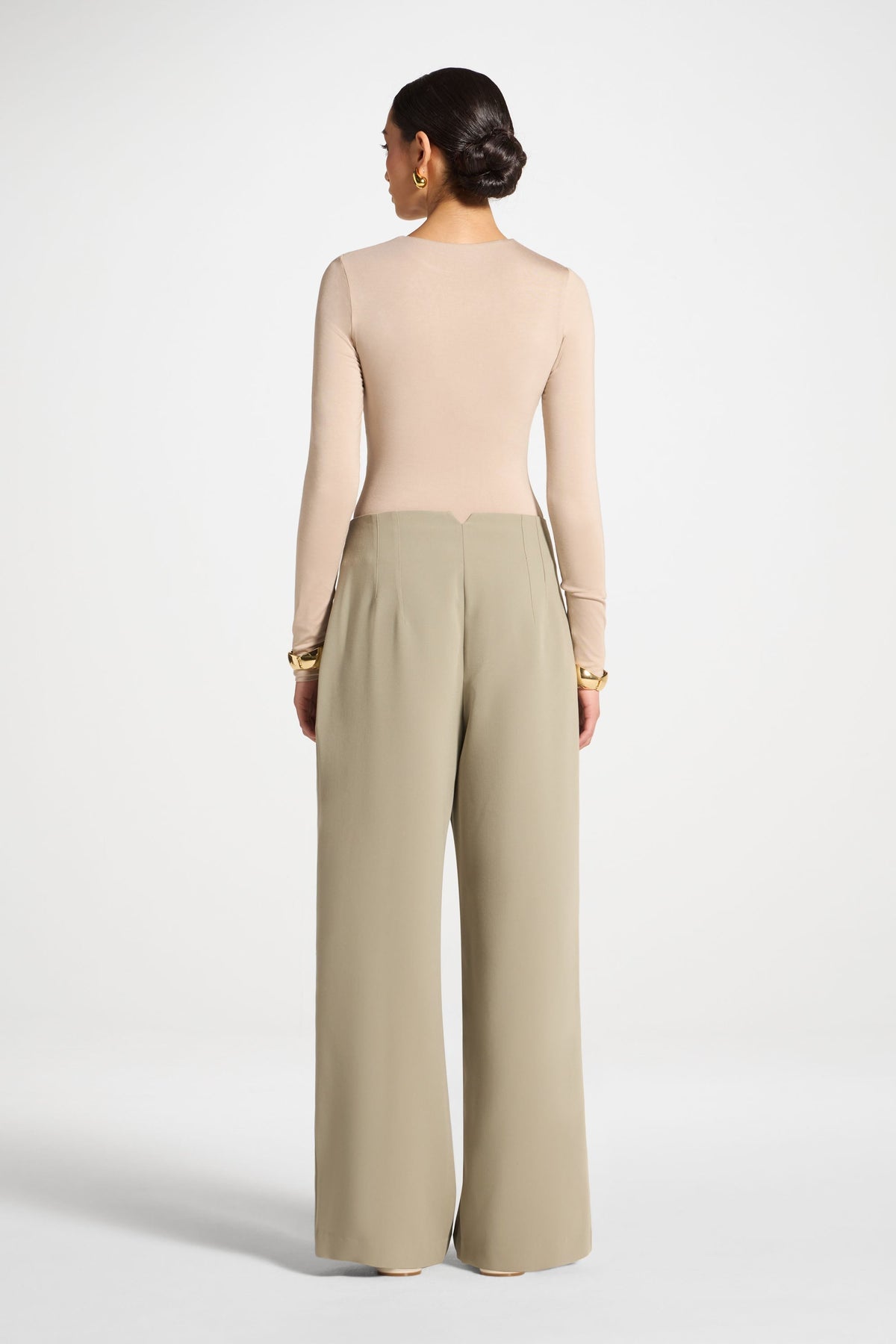 Classic Wide Leg Pants - Sage