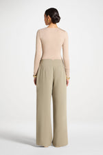 Classic Wide Leg Pants - Sage