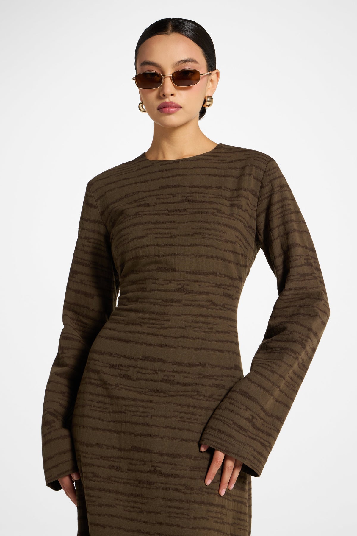 Cotton Cinch Maxi Dress - Boulder