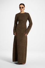 Cotton Cinch Maxi Dress - Boulder