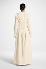 Cotton Cinch Maxi Dress - Natural