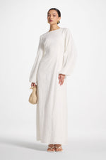 Cotton Eyelet Maxi Dress - White