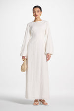 Cotton Eyelet Maxi Dress - White