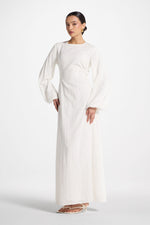 Cotton Eyelet Maxi Dress - White