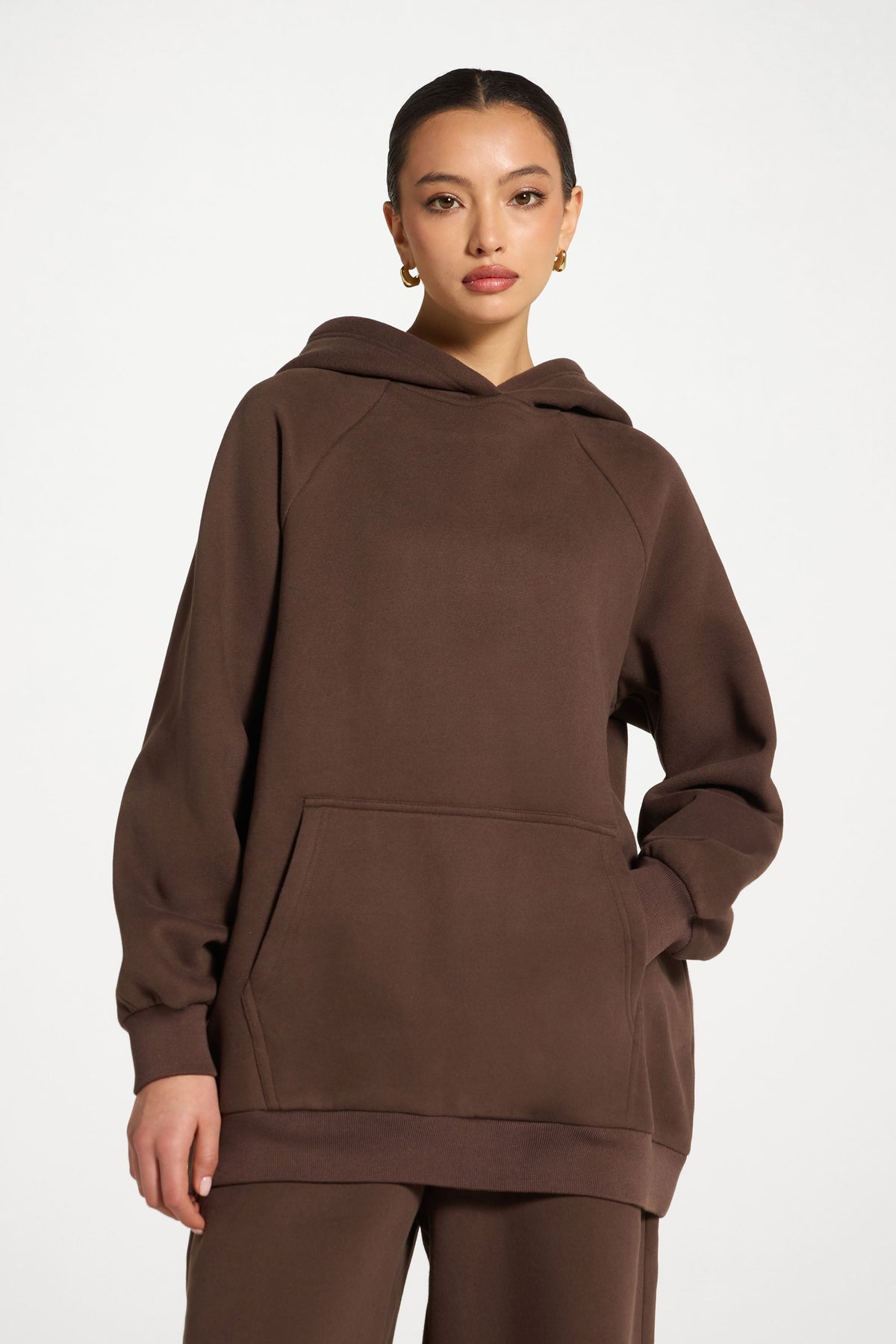 Cotton Hoodie - Chocolate