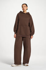 Cotton Hoodie - Chocolate