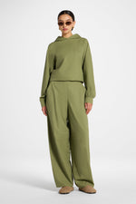 Cotton Linen Barrel Pants - Kalamata