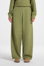 Cotton Linen Barrel Pants - Kalamata