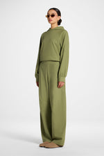 Cotton Linen Barrel Pants - Kalamata