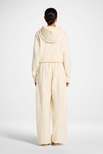Cotton Linen Barrel Pants - Off White