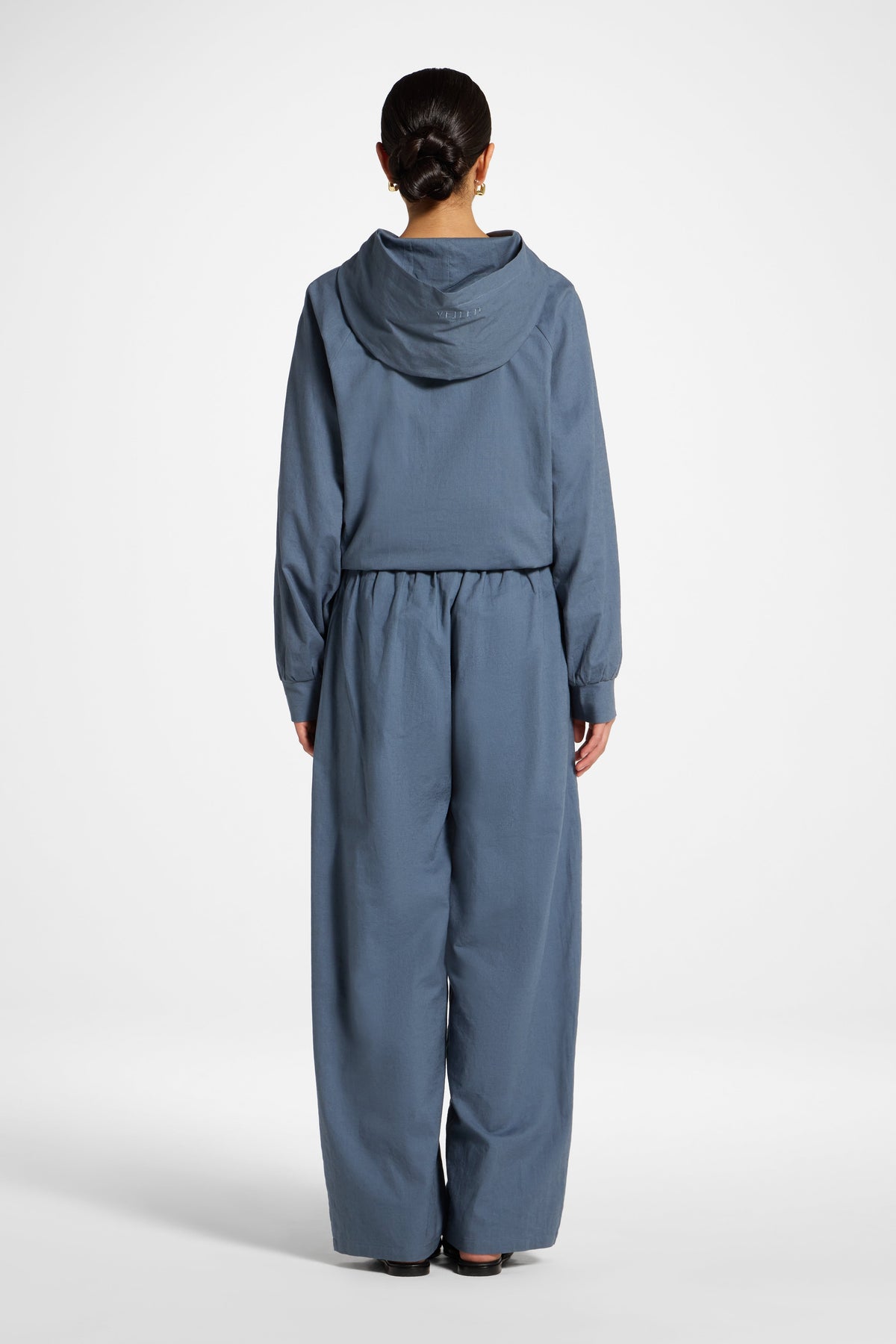 Cotton Linen Barrel Pants - Storm