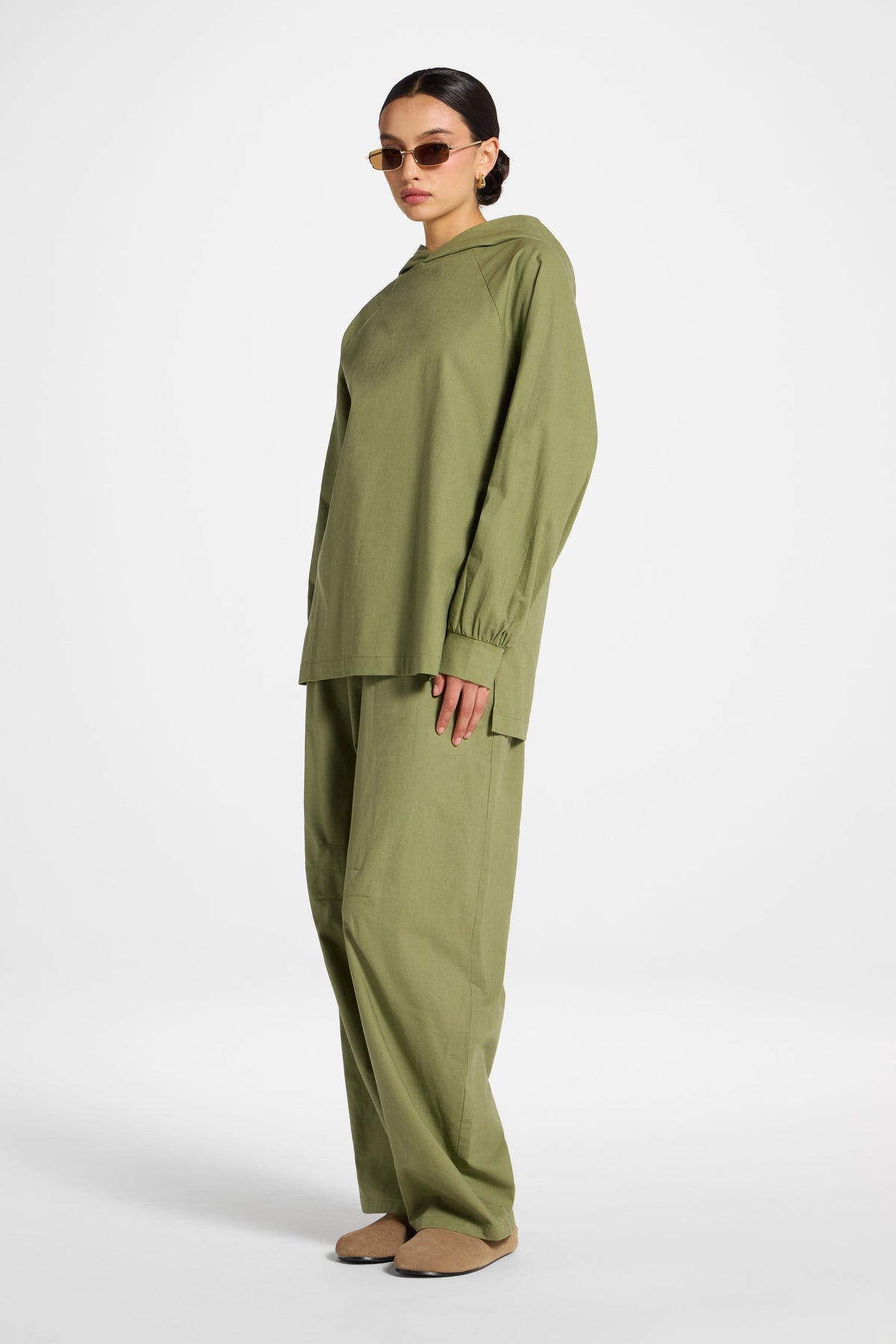 Cotton Linen Hoodie - Kalamata