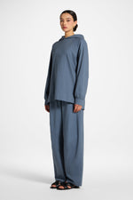 Cotton Linen Hoodie - Storm