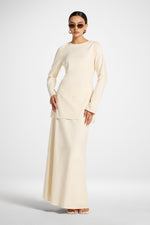 Cotton Linen Lace Up Back Top - Off White
