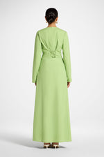 Cotton Linen Maxi Skirt - Kiwi