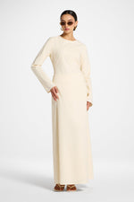 Cotton Linen Maxi Skirt - Off White