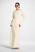 Cotton Linen Maxi Skirt - Off White