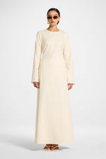 Cotton Linen Maxi Skirt - Off White