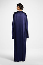 Cotton Open Abaya - Midnight
