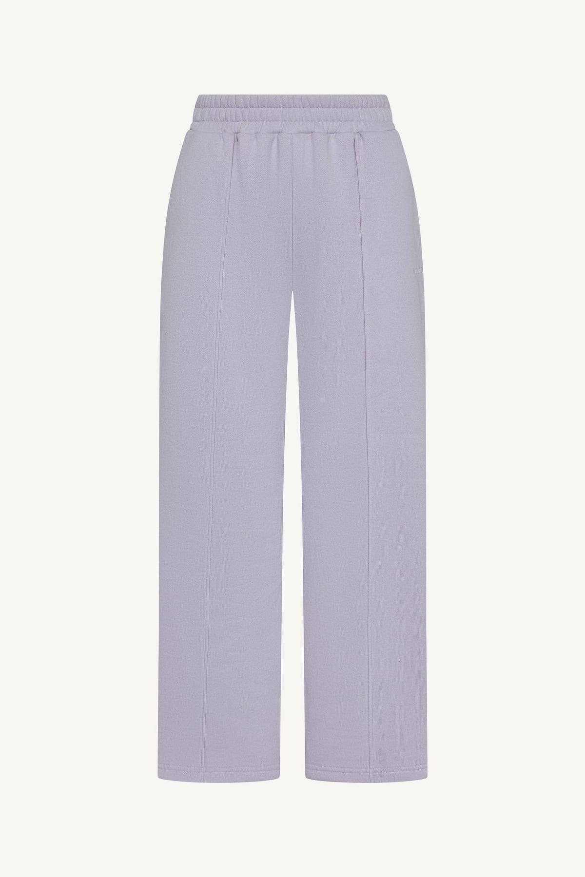Cotton Pintuck Wide Leg Sweatpants - Lavender