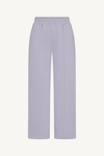 Cotton Pintuck Wide Leg Sweatpants - Lavender