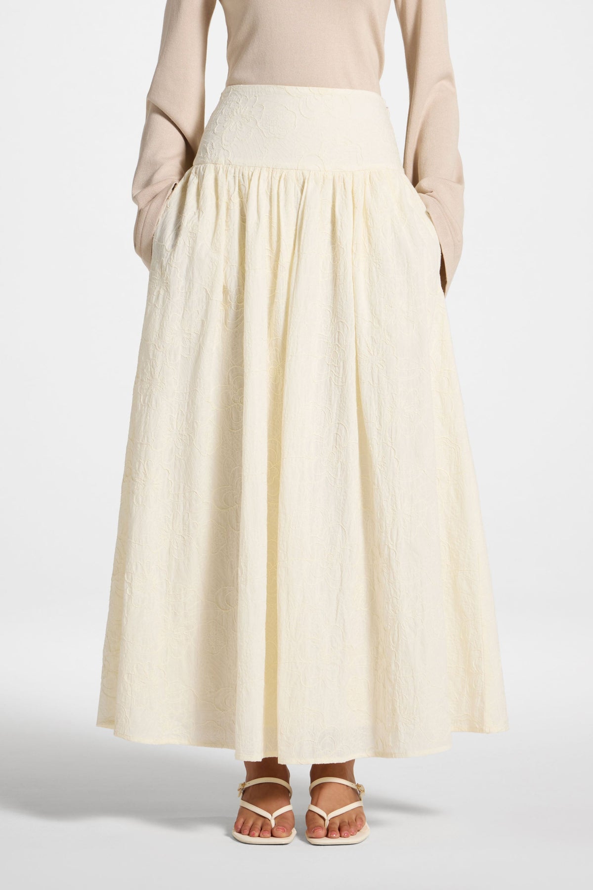 Cotton Skirt - White