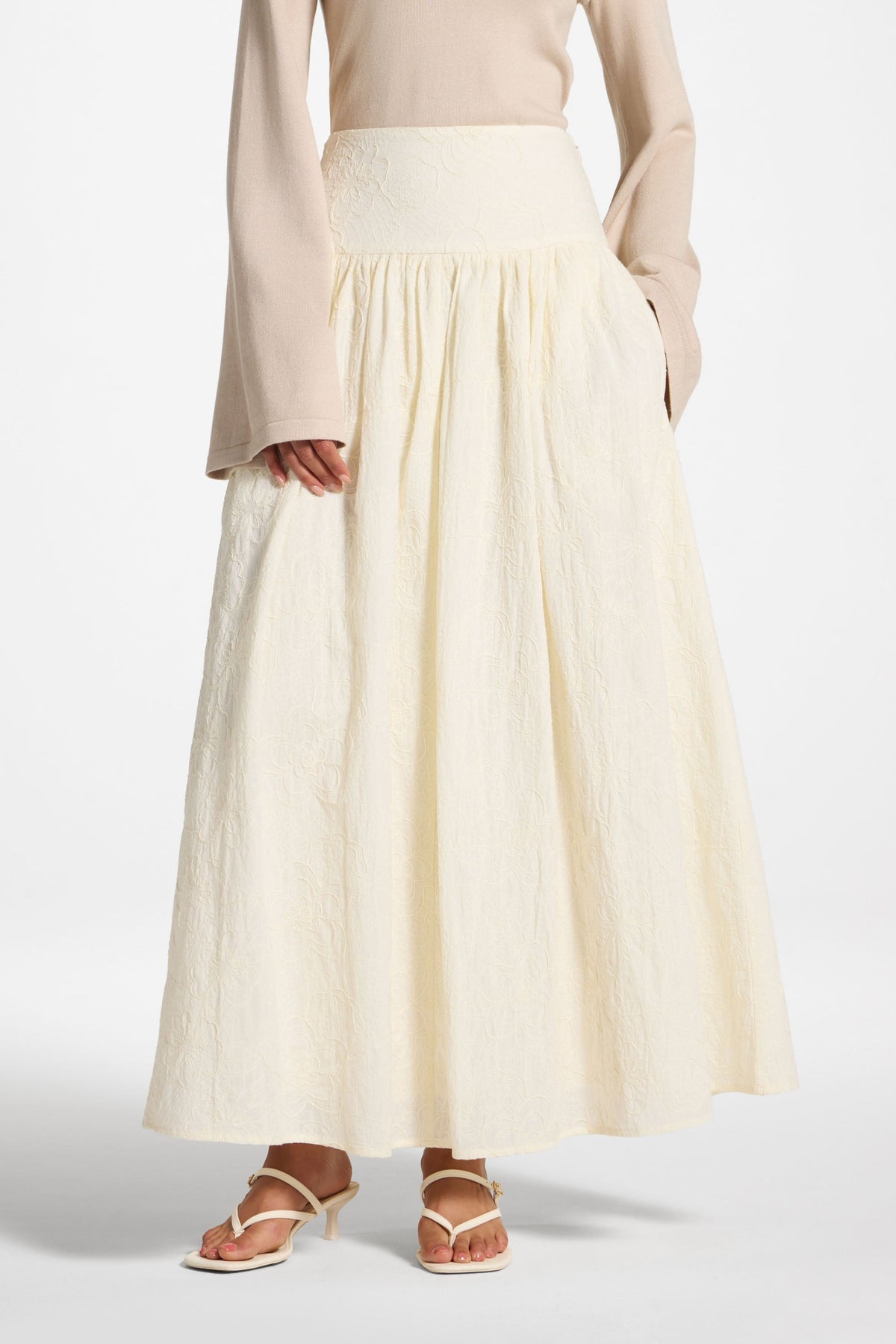 Cotton Skirt - White