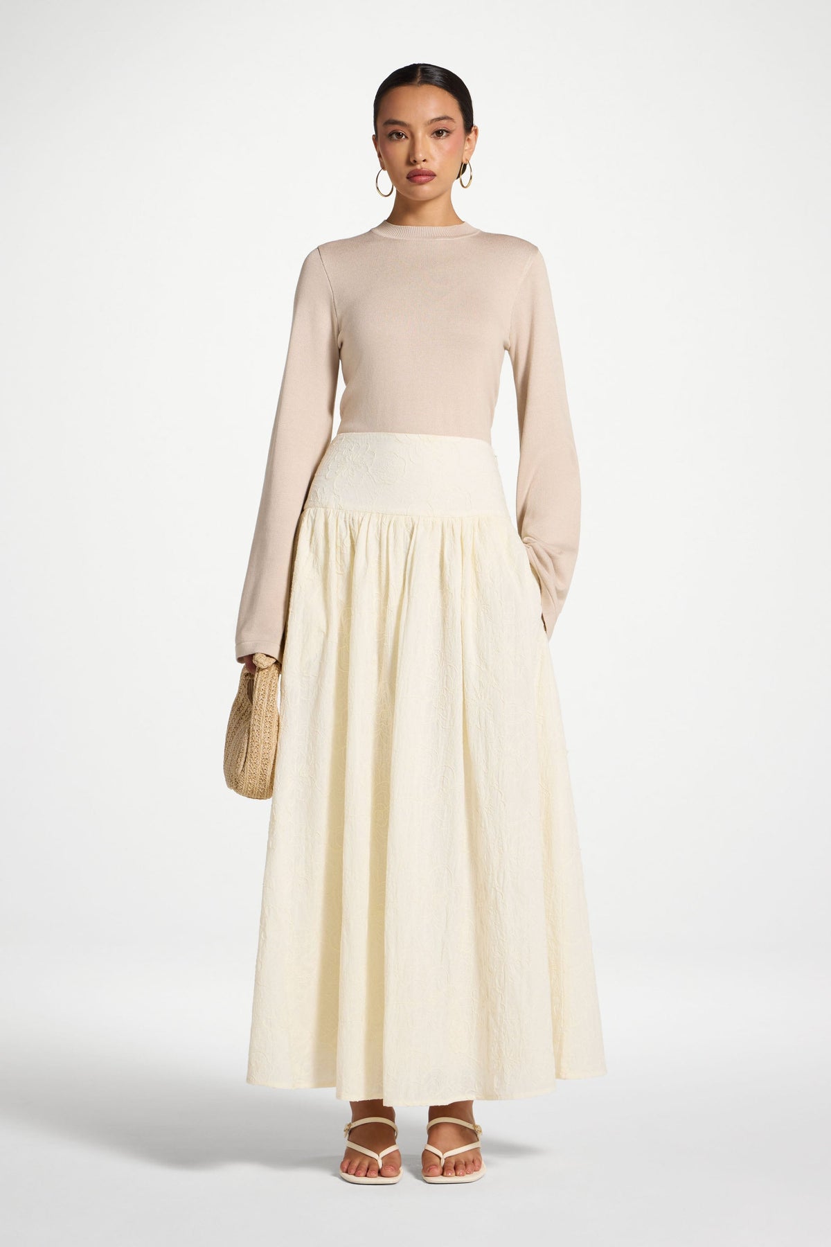 Cotton Skirt - White