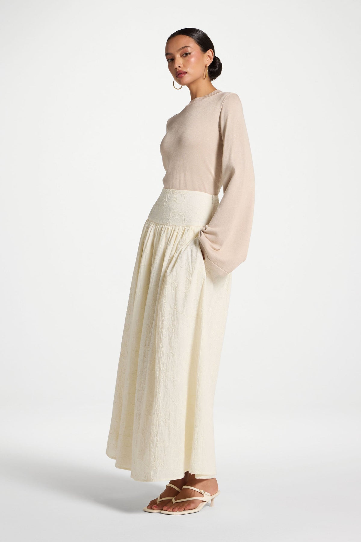 Cotton Skirt - White