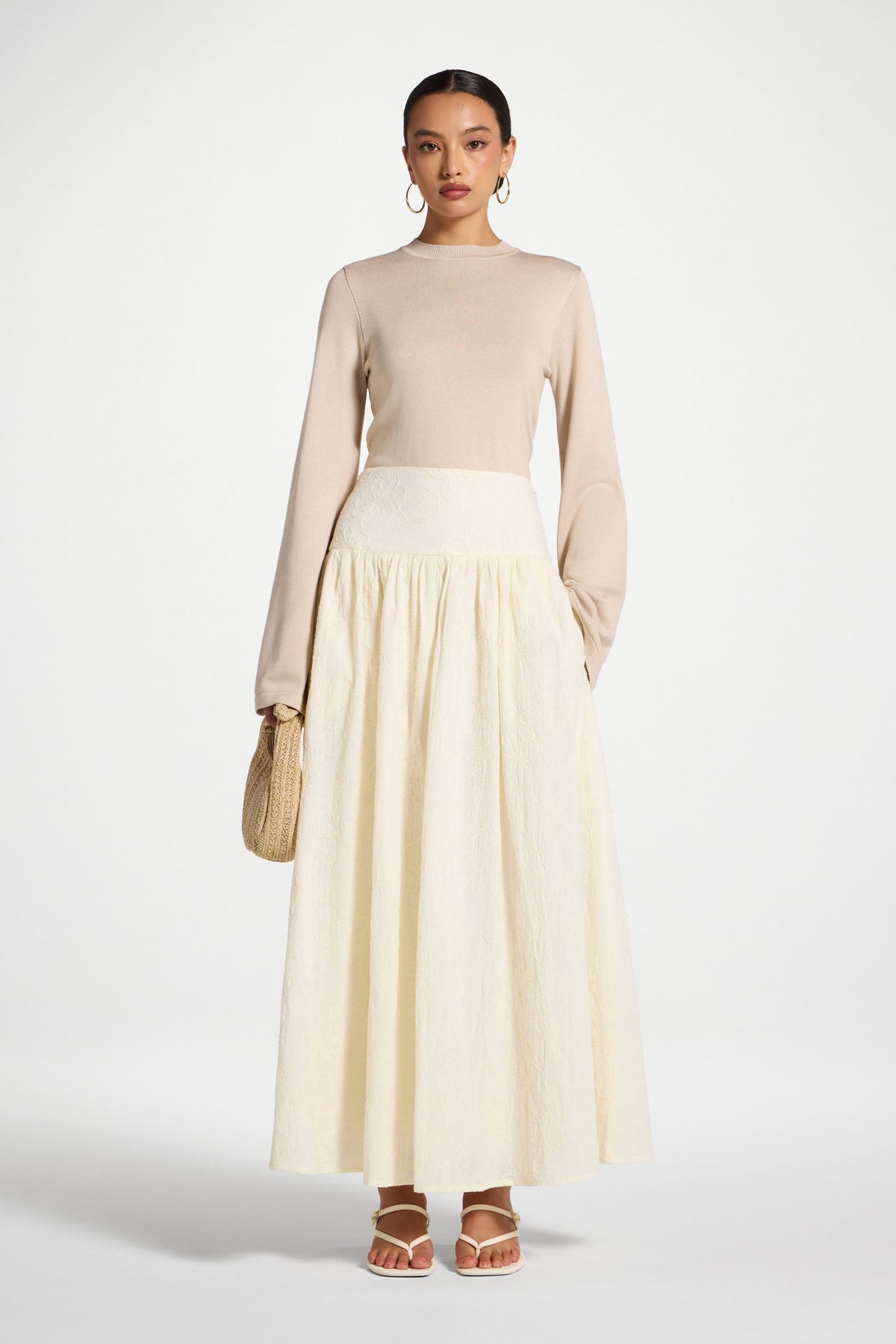 Cotton Skirt - White