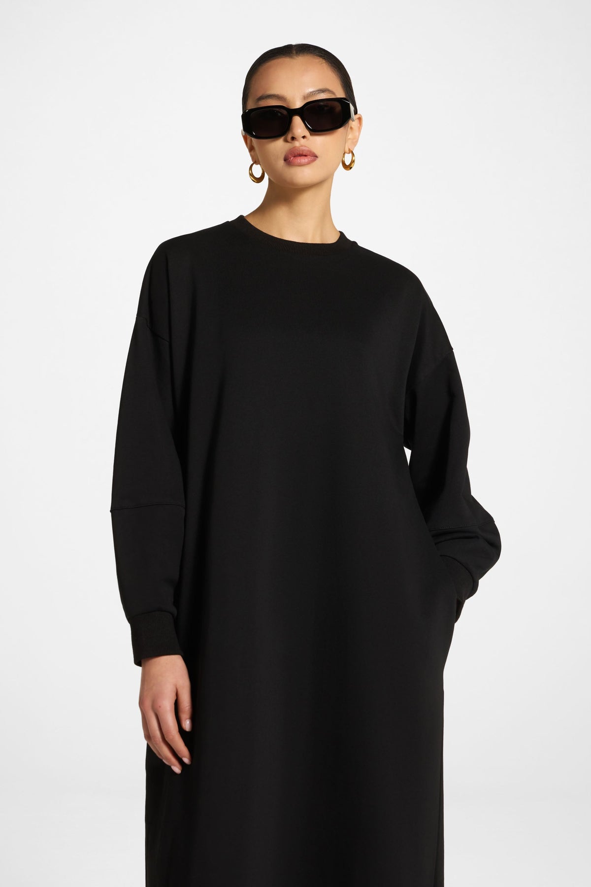 Cotton Basic Dress - Black