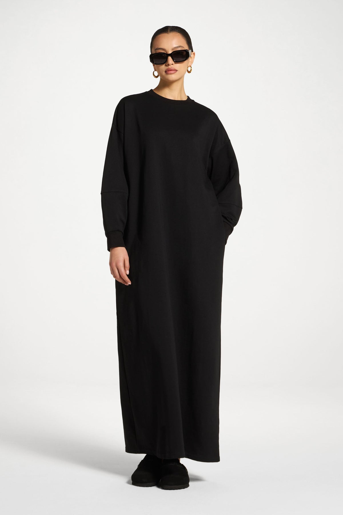 Cotton Basic Dress - Black