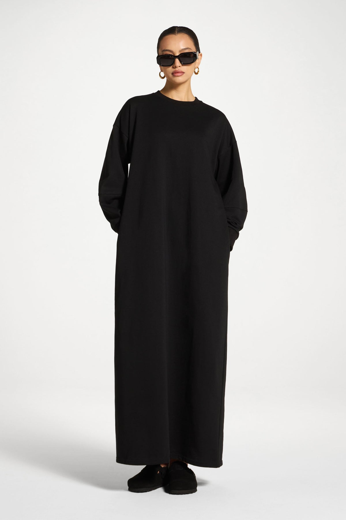 Cotton Basic Dress - Black