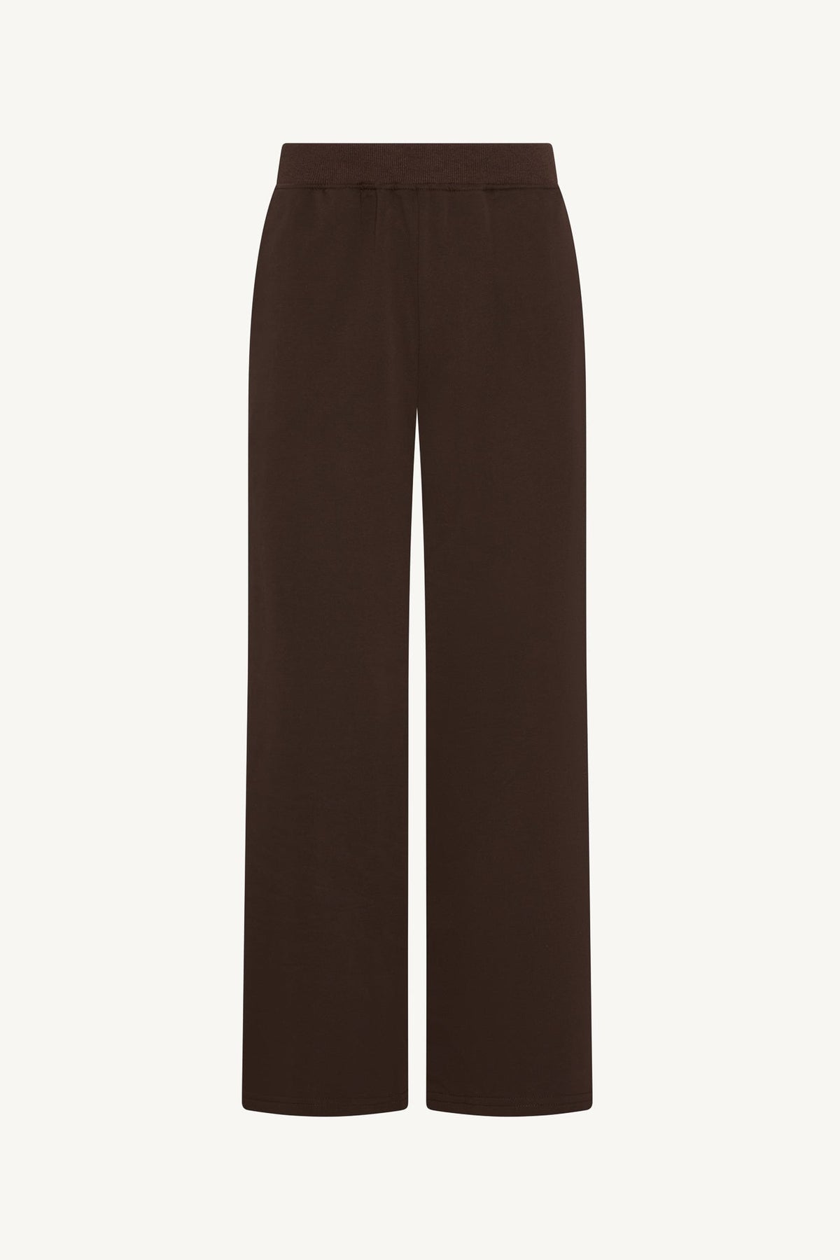 Cotton Wide Leg Pants - Coffee