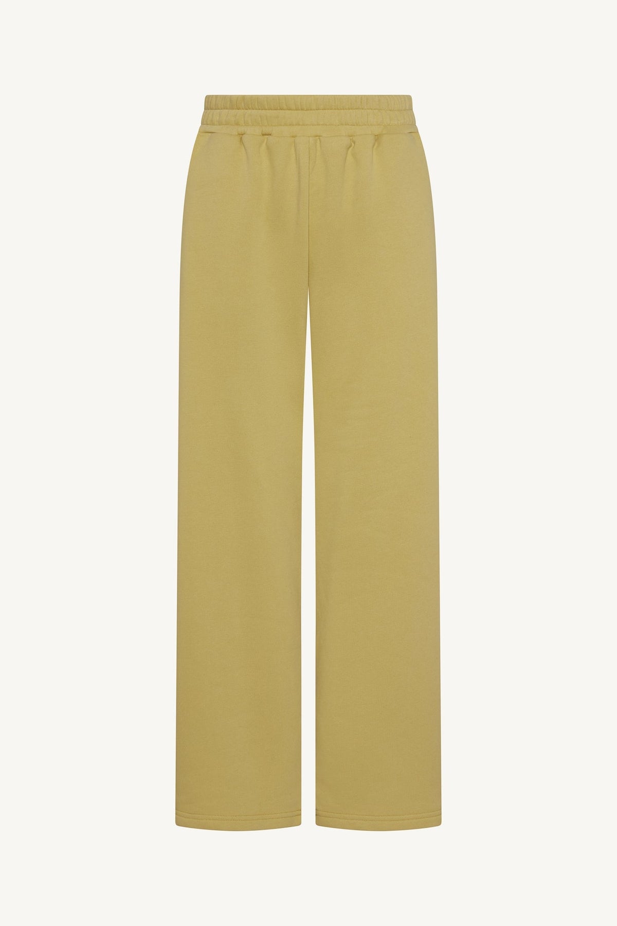 Cotton Wide Leg Sweatpants - Citron
