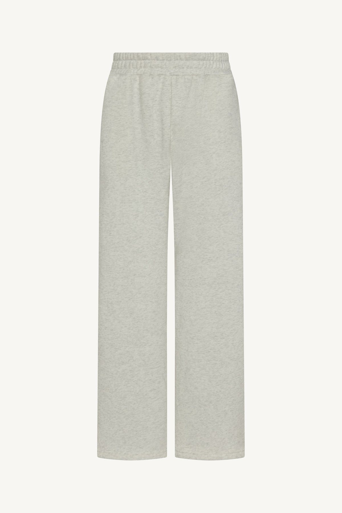 Cotton Wide Leg Sweatpants - Heather Grey