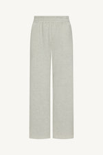 Cotton Wide Leg Sweatpants - Heather Grey