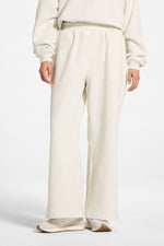 Cotton Wide Leg Sweatpants - Heather Grey