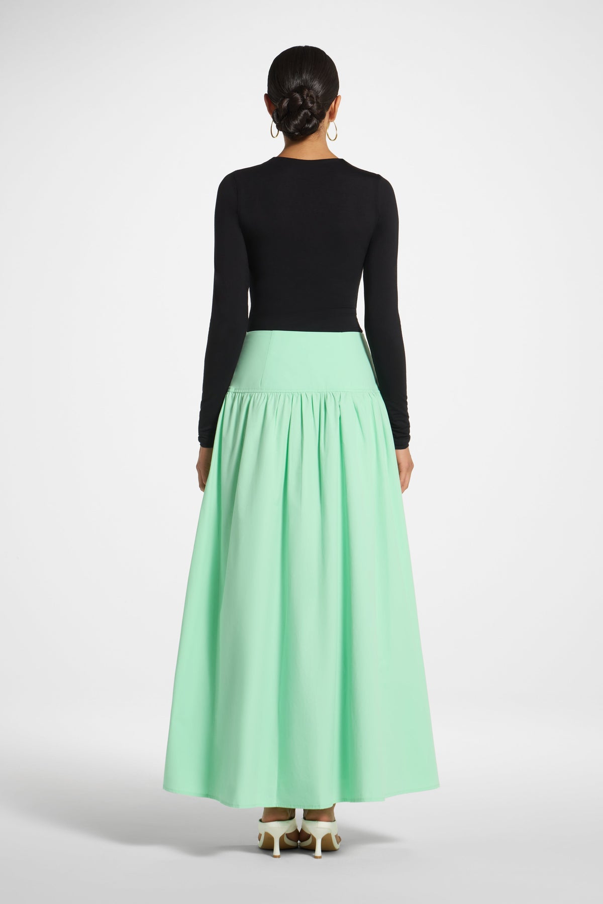 Cotton Wide Yoke Skirt - Jelly Mint