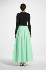 Cotton Wide Yoke Skirt - Jelly Mint