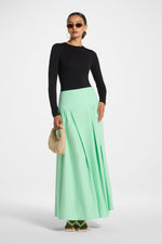 Cotton Wide Yoke Skirt - Jelly Mint