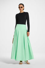 Cotton Wide Yoke Skirt - Jelly Mint